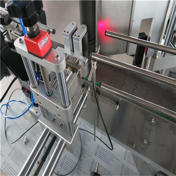 სტანდარტული ავტომატური მრგვალი ბოთლის ეტიკეტირების მანქანა წინა და უკანა მხარეს