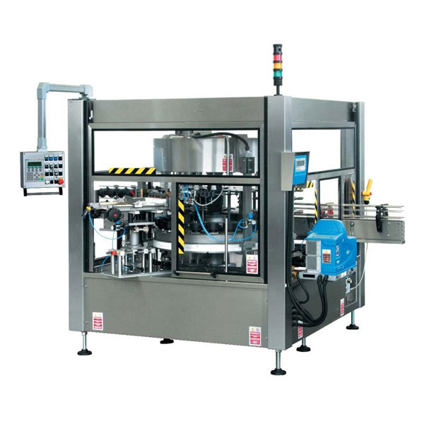 CE სრული ავტომატური ბოთლის ფრთიანი მბრუნავი სტიკერების ეტიკეტირების აპარატი